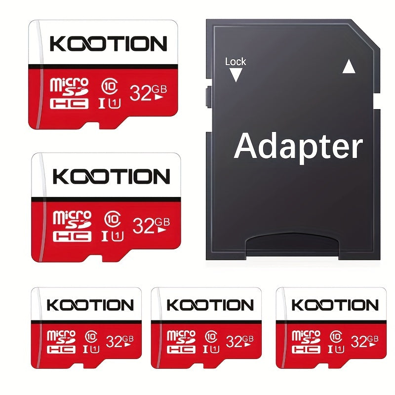 [10pcs High Speed TF Card] KOOTION 10pcs/5pcs 64GB 32GB 512MB High Speed UHS-I C10 U1 TF Memory Card with SD Adapter | Mini SDXC Card for Smartphone Tablet Laptop Action Camera Dash Cam Drone Game Console Lootquake LLC