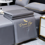 Contemporary Ice Silk Summer Quilt, Premium Cool Touch Washable Comforter, Simple Air Conditioning Blanket, Polyester Fiber Filling, Plain Weave, Machine Washable - Dream Life Design Lootquake LLC