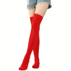 Vibrant Striped Knee High Socks - Women's Calf Socks for Music Festival, Cosplay Party, and Fashion Statement - Soft, Stretchy, and Comfortable Stockings & Hosiery for All-Day Wear Lootquake LLC