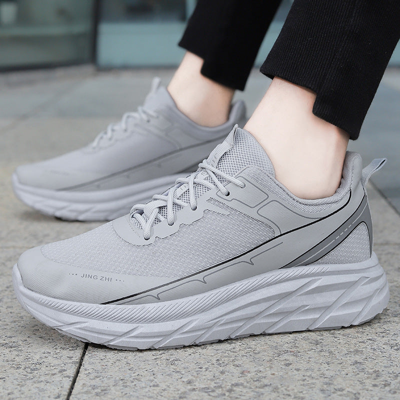 Fashion Thick-soled Anti-skid Shoes Ins Slip-on Casual Lazy Shoes Men Outdoor Breathable Lace-up Running Sports Sneakers Pi-Mart