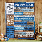 1pc Envelope Printed Flannel Blanket, To My Dad Blanket, Warm Cozy Soft Throw Blanket Nap Blanket For Couch Bed Sofa Camping Travel, Best Gift Square Blanket For Dad Lootquake LLC