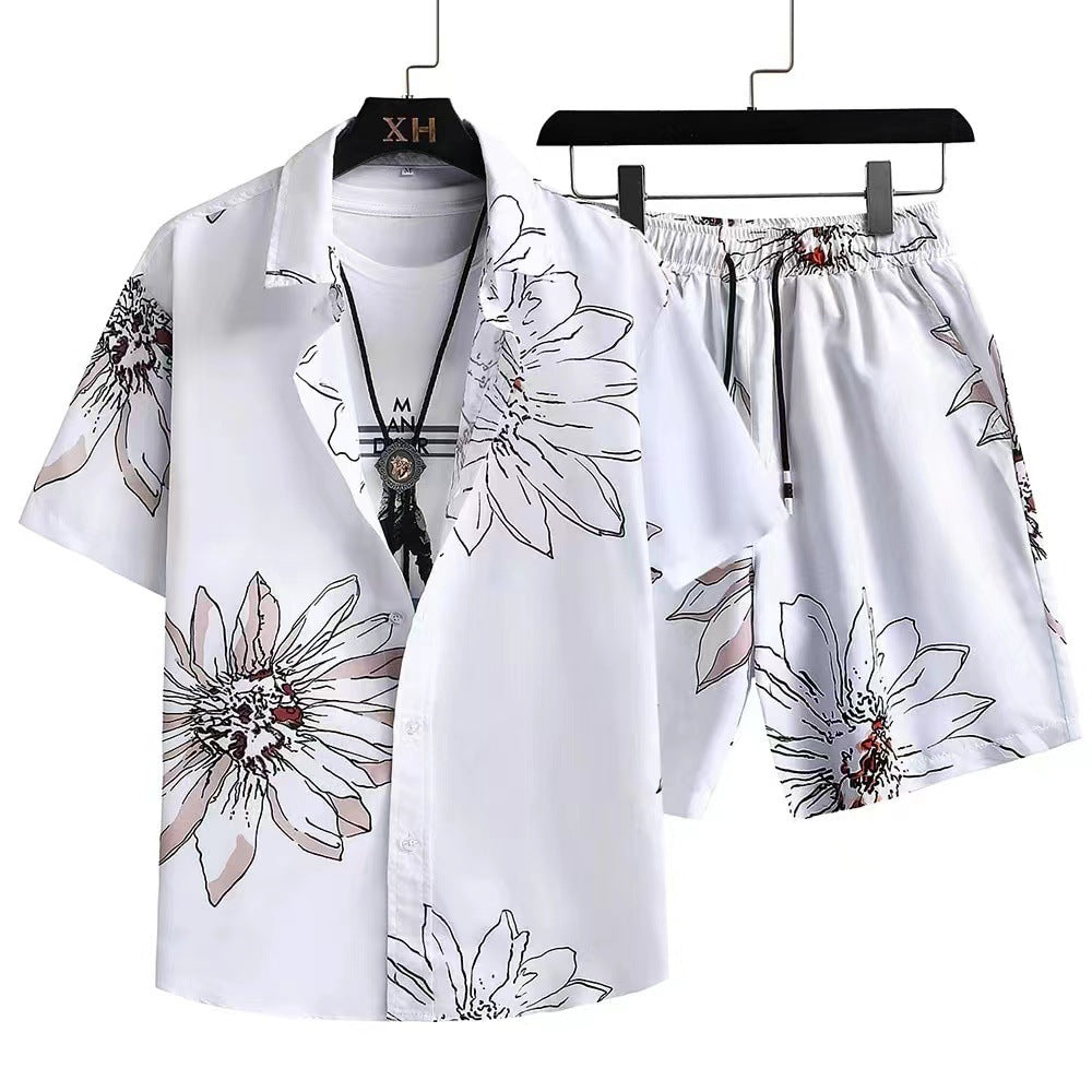 Men's Casual Suit 3D Digital Printing Short Sleeve Shirt Hawaii Suit Lootquake LLC