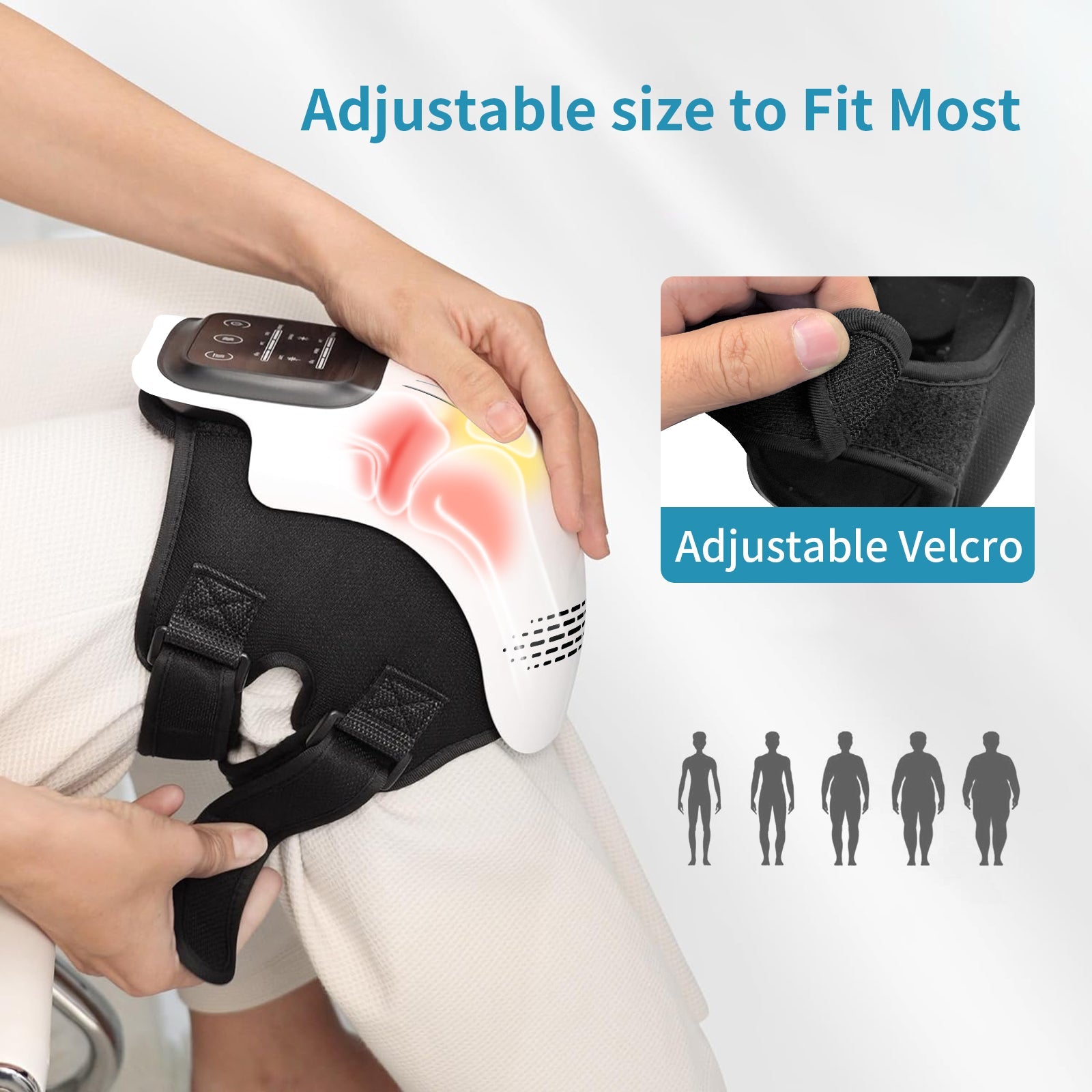 Intelligent Home Use Electric Intelligent Kneading Heating Knee Massager Rechargeable Pain Relief Infrared Laser Vibration Knee Massager Pi-Mart