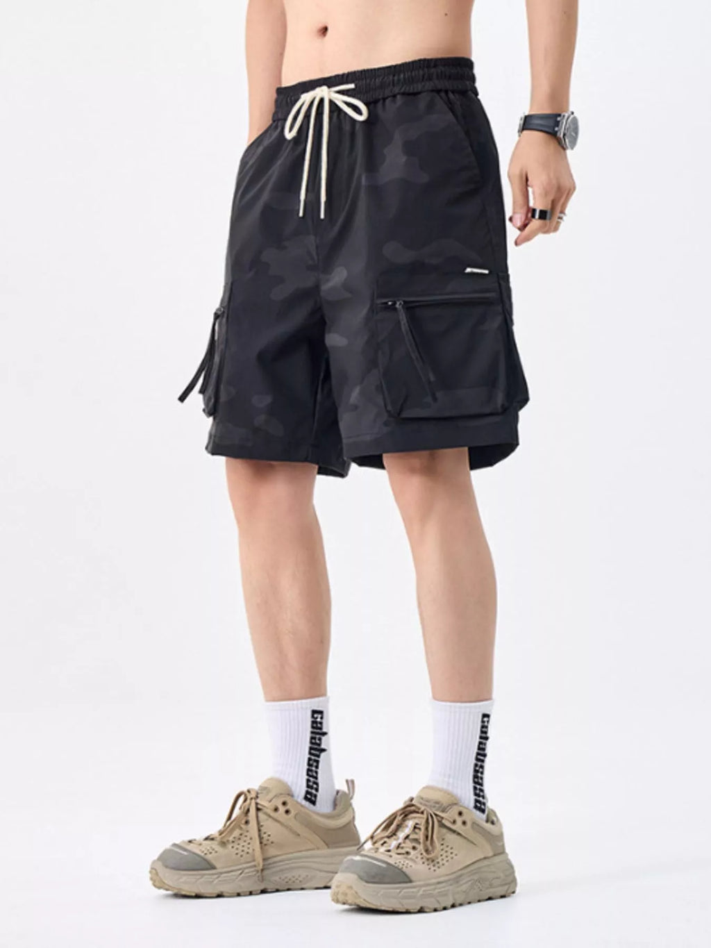 Men's Plus Size Camo Cargo Shorts