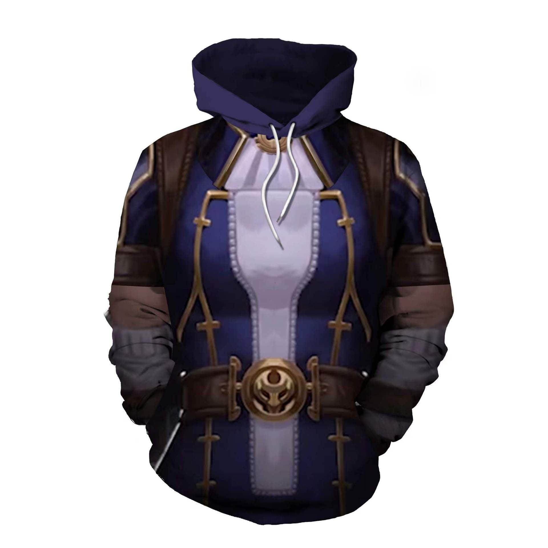 Men's And Women's Fashion Digital Print Hooded Sweatshirt Pi-Mart