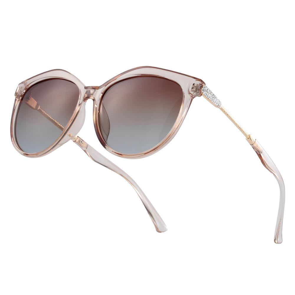 Stevvex  Polarized Cat Eye Sunglasses Women Gradient Round Sun glasses for Women oculos lunette de soleil femme - SJB-DIAMOND ELITES