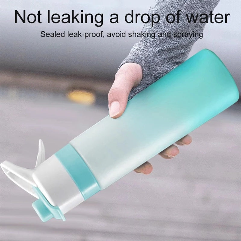 Spray Water Bottle For Girls Outdoor Sport Fitness Water Cup Large Capacity Spray Bottle Drinkware Travel Bottles Kitchen Gadgets Pi-Mart