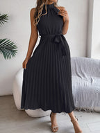Cute Pink Sleeveless Midi Dress Elegant & Flowy Girls Dress Beautiful Design