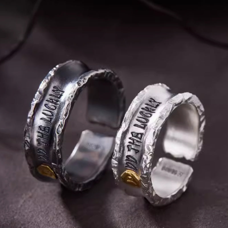 Couple Ring Men's And Women's Ring 99 Foot Silver Set Pi-Mart