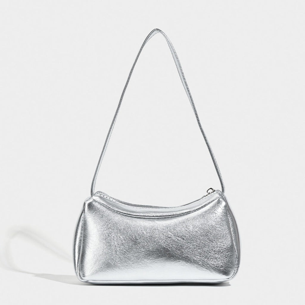 Silver small shoulder bag Design Underarm Bag, Bag Women's Summer Temperament Versatile Shoulder Bag  Hobo Handbag - SJB-DIAMOND ELITES
