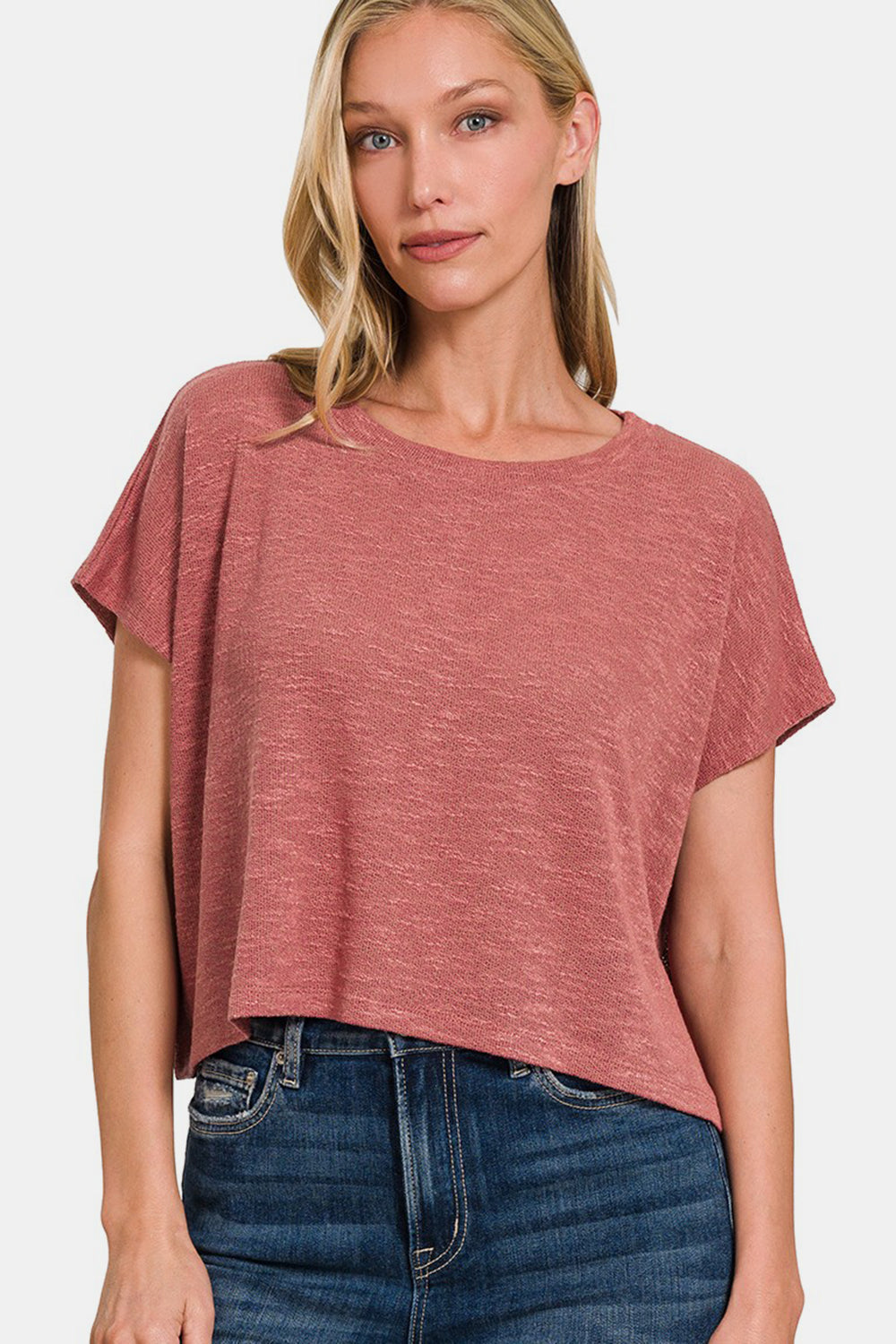 Zenana Round Neck Short Sleeve T-Shirt Lootquake LLC
