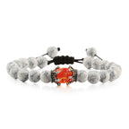 Beaded Hand Rope Volcanic Stone Bracelet Pi-Mart