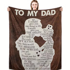 NEWLIGHTURE 1pc Gifts Blanket For Dad From Daughter, Ideal Gifts For Dad, Flannel Throw Blanket, Air Conditioning Blanket Nap Blanket For All Seasons Lootquake LLC