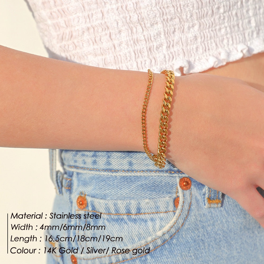 Curb Chain Stainless Steel Bracelet Pi-Mart