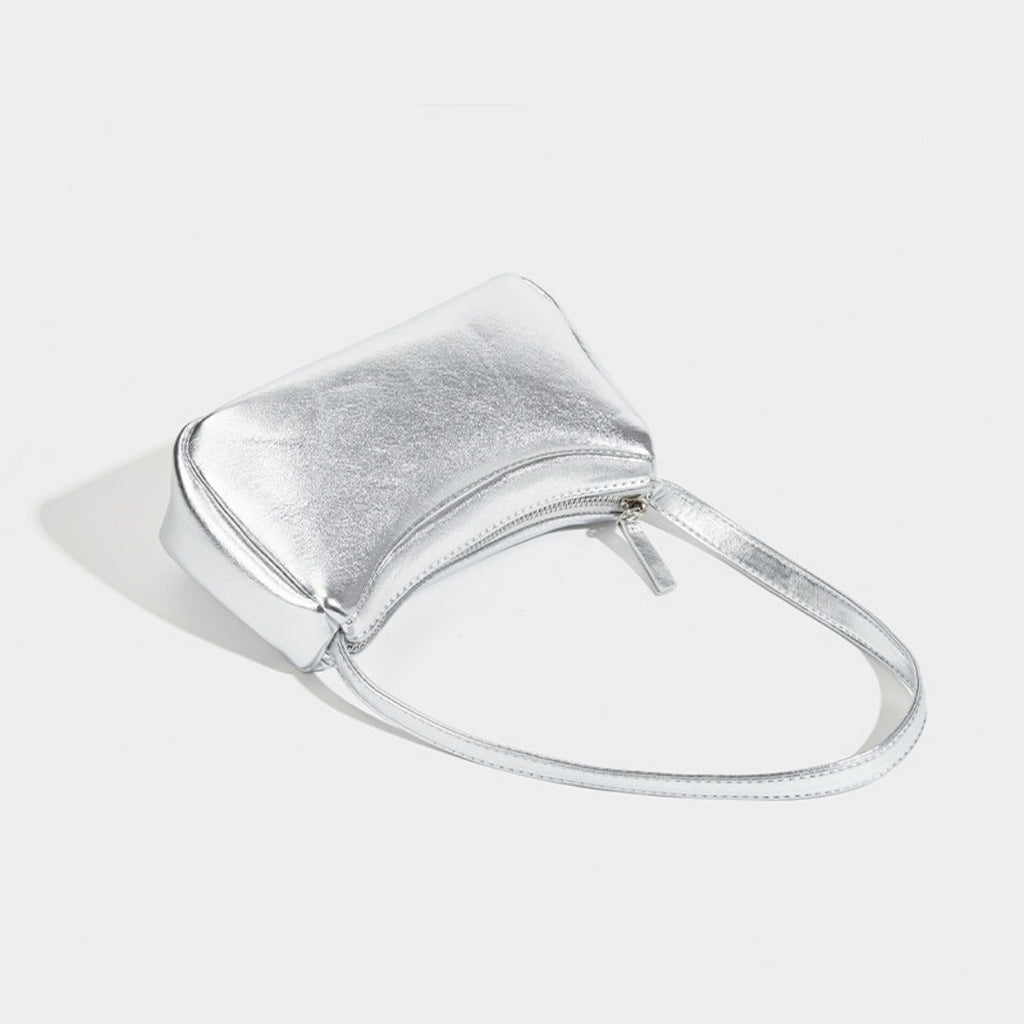 Silver small shoulder bag Design Underarm Bag, Bag Women's Summer Temperament Versatile Shoulder Bag  Hobo Handbag - SJB-DIAMOND ELITES