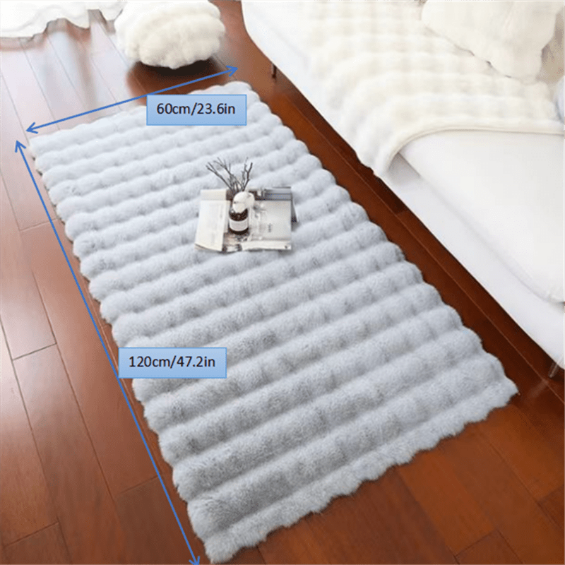 1pc Bubble Velvet Soft Shag Rug - Ultra-Soft Luxury Area Rug for Girls Bedrooms & Living Rooms - Non-Slip, Machine Washable, Colorful Decorative Blanket for Cozy Home Decor, Sofa Mat Lootquake LLC