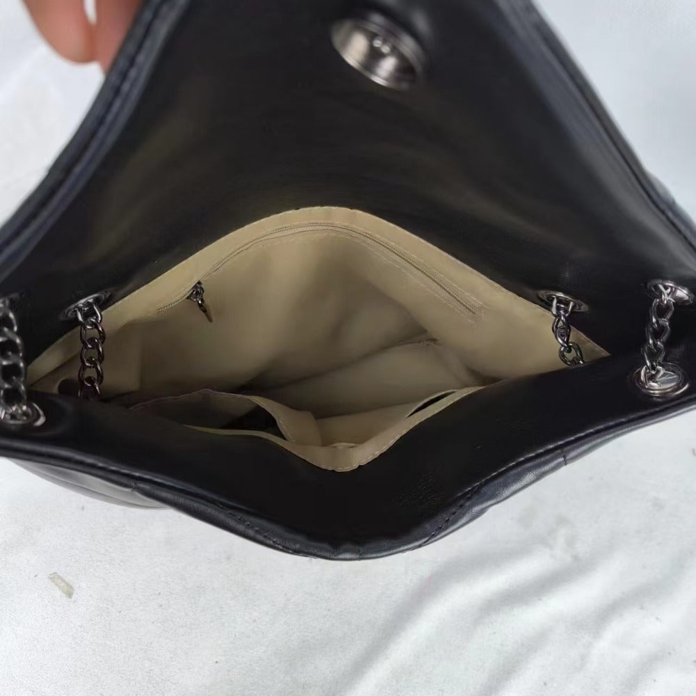 Puffer Shoulder Bag Chain Strap Puffy Crossbody Purse for Women Quilt Large Capacity Shoulder Puffer Bag Free People Bag - SJB-DIAMOND ELITES