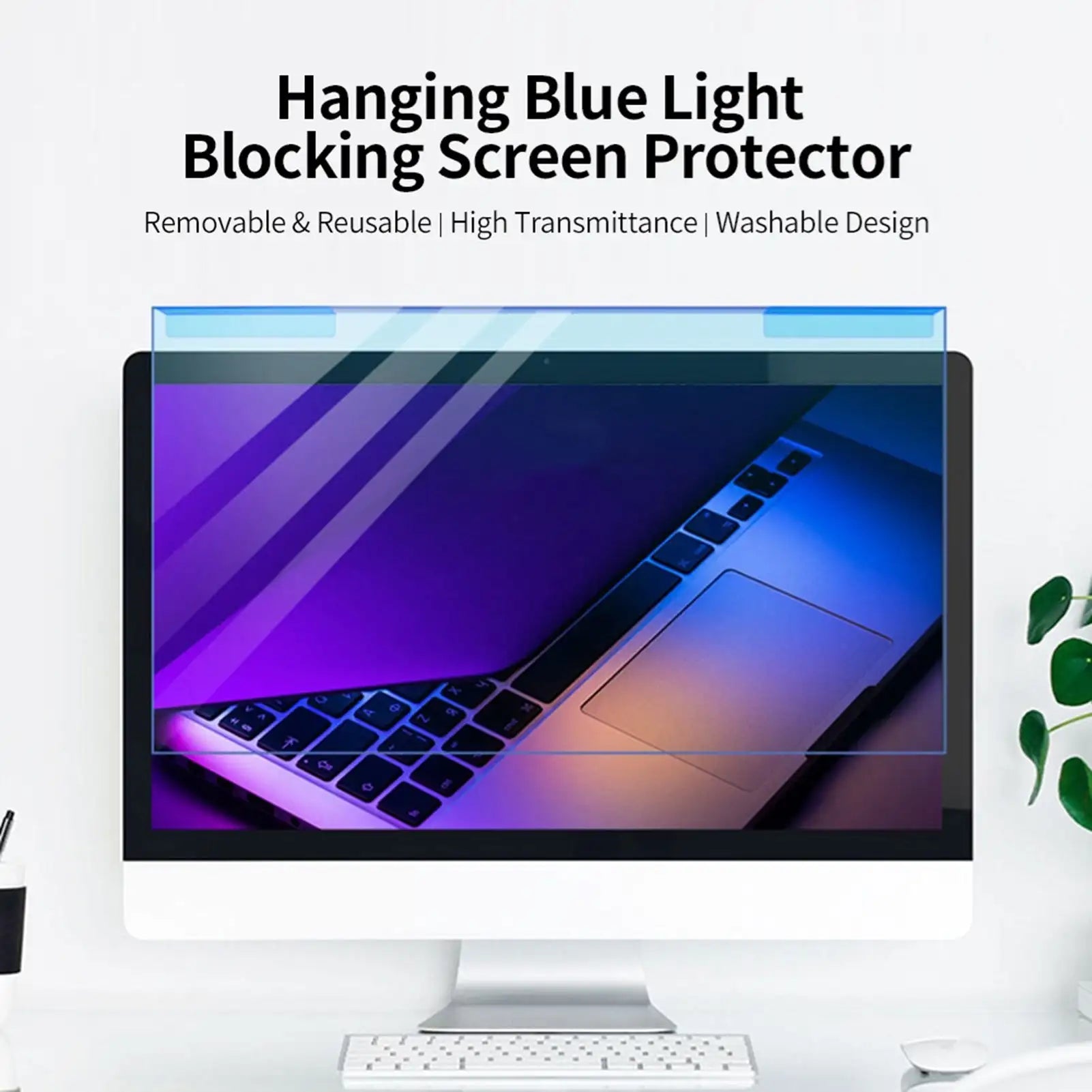Hanging Blue Light Blocking Screen Protector High-transmittance Anti-UV Eye Protection Film for 23-24'' Desktop Monitor - SJB-DIAMOND ELITES