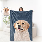 1pc Cozy Personalized Photo Blanket - Throws - Soft Customized Flannel Couch Throw with Meaningful Family, Friends, and Pet Pictures - Unique Gift Idea Lootquake LLC