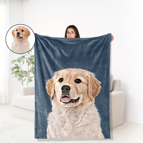 1pc Cozy Personalized Photo Blanket - Throws - Soft Customized Flannel Couch Throw with Meaningful Family, Friends, and Pet Pictures - Unique Gift Idea Lootquake LLC