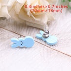 Women's Cute Fashion Rabbit Shape Easter Acrylic Earrings Pi-Mart