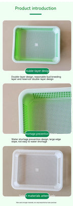 Soilless Cultivation Planting Plate Vegetable Double Layer Vegetable Seed Germination Plate