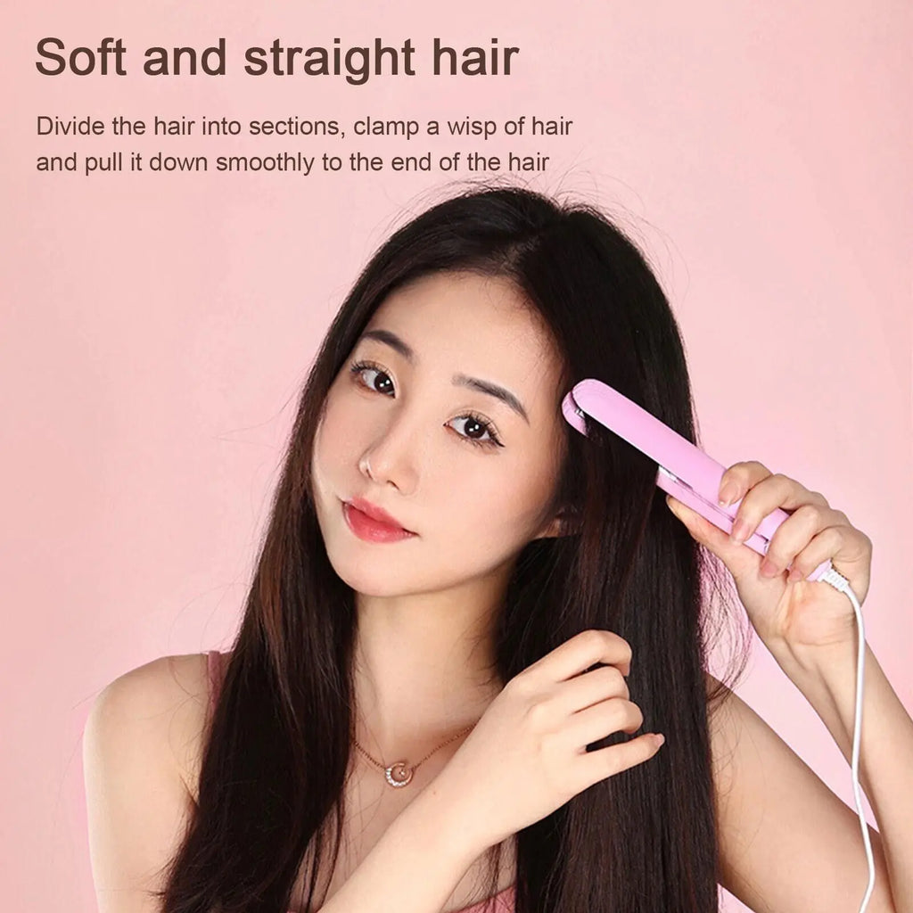 Mini Portable Hair Iron Hair Straightener Curler Professional Hair Irons Ceramic Pi-Mart