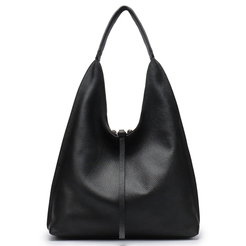 Hobo Bag for Women Solid Simple Chic Large Capacity Genuine Leather H071807 - SJB-DIAMOND ELITES