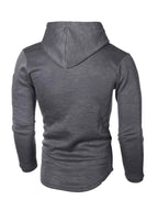 Men's Plus Size Casual Slim Fit Long Sleeve Hoodie THRIXINE