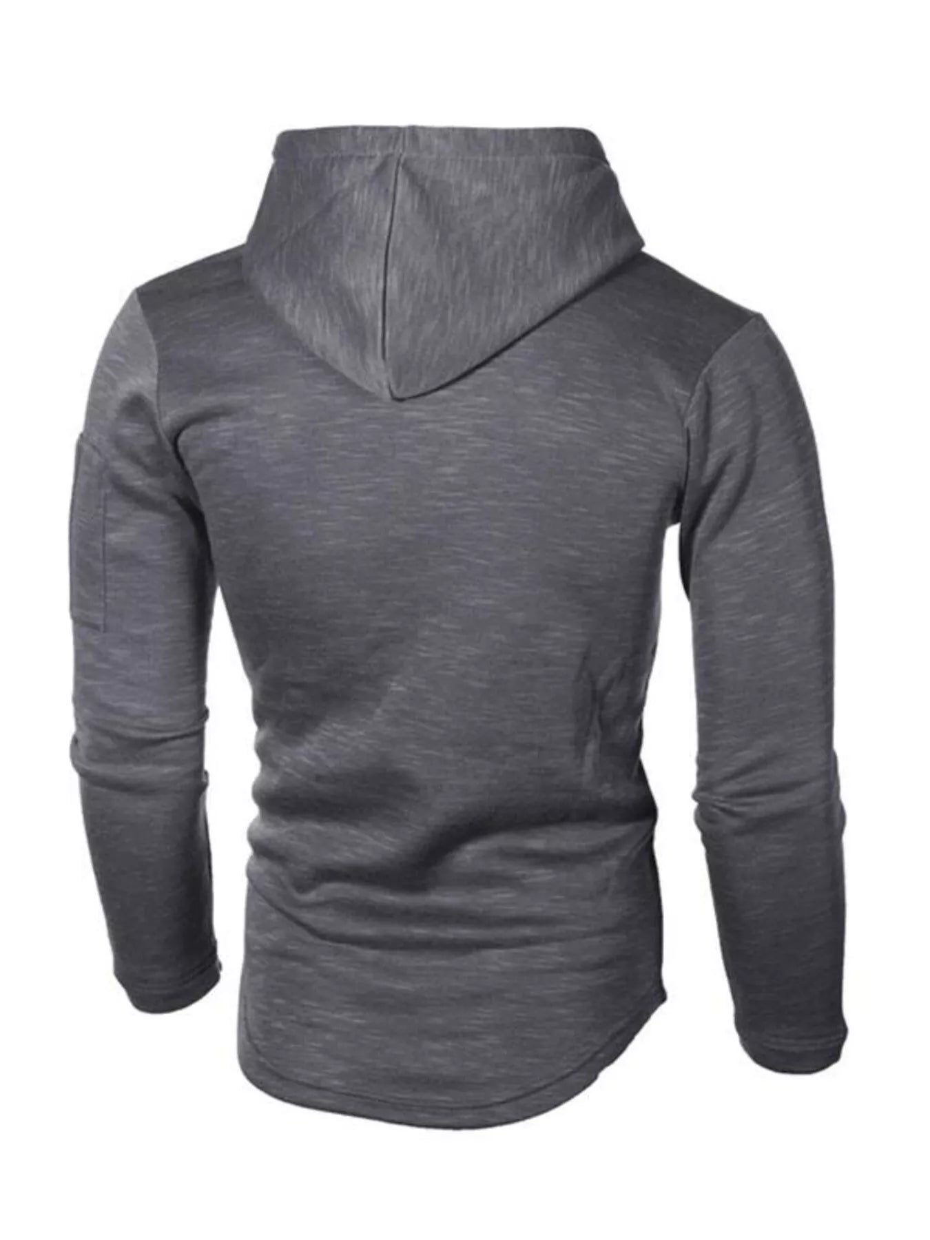 Men's Plus Size Casual Slim Fit Long Sleeve Hoodie THRIXINE