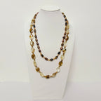Handmade Premium Crystal Necklace |  Artisan Woven Jewelry with Alloy Accents  | Elegant Sparkling Statement Necklace for Women (MAC344)