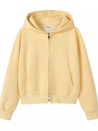 Full Size Casual Zip-Up Long Sleeve Hoodie Plus Size THRIXINE
