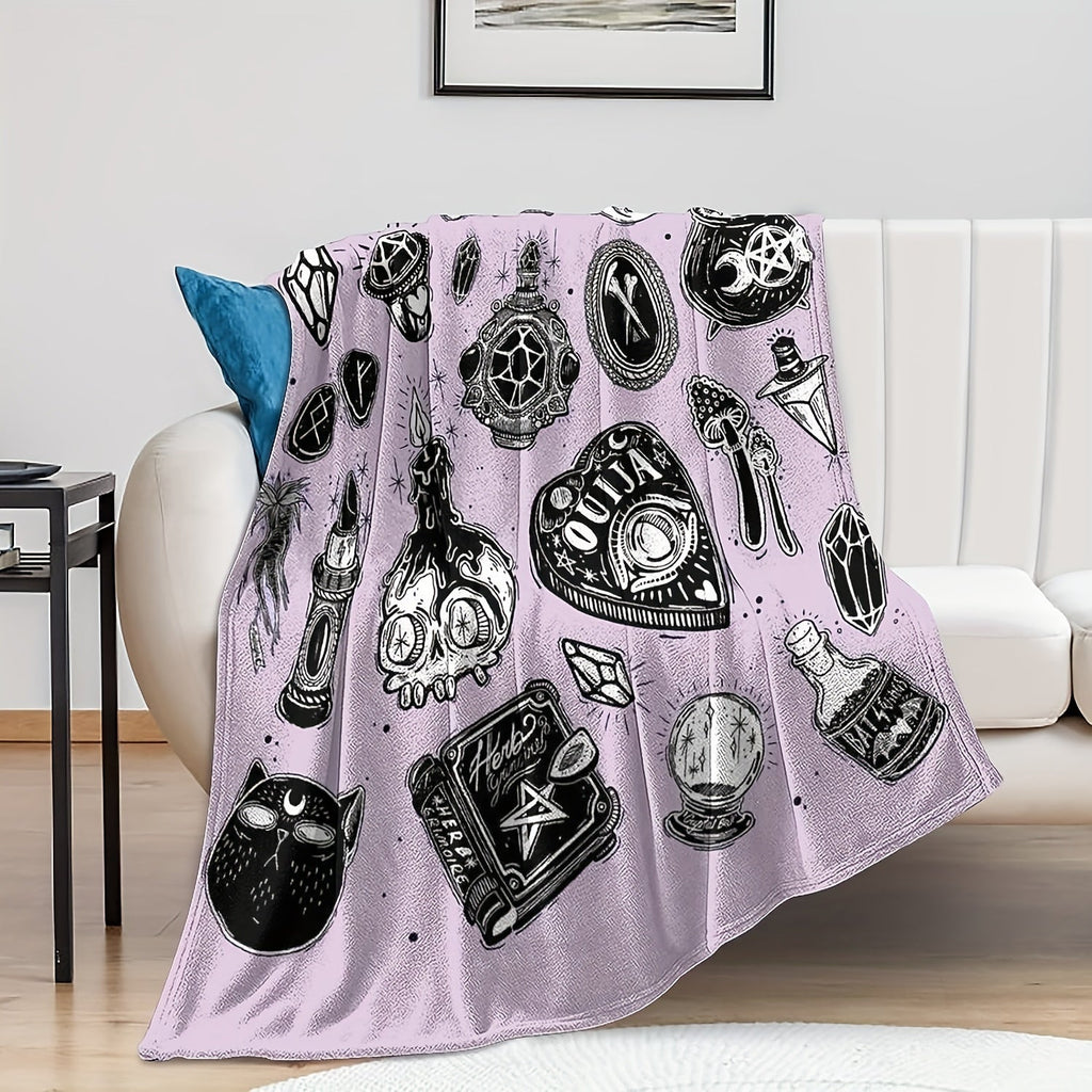 1pc Witch Gothic Blanket Lightweight Flannel Lootquake LLC