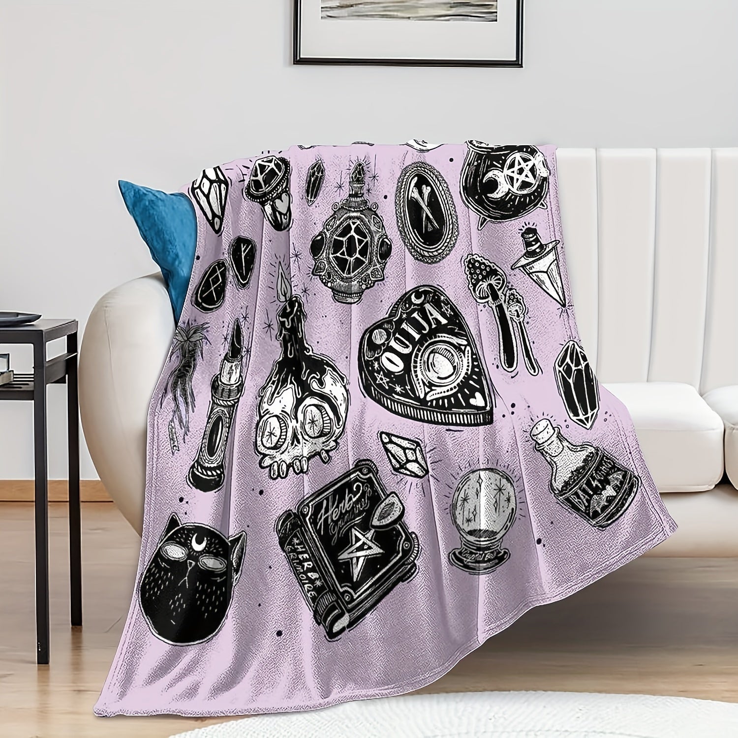 1pc Witch Gothic Blanket Lightweight Flannel Lootquake LLC