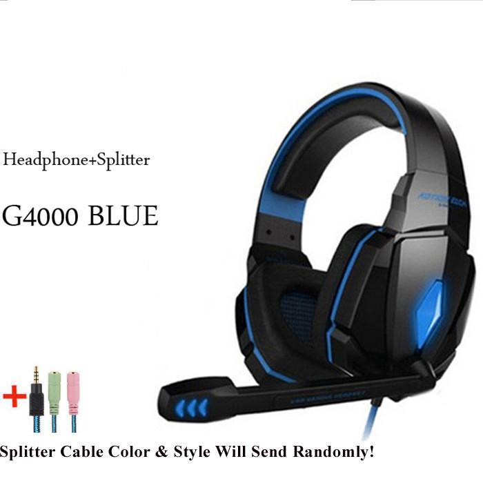 NEW STEVVEX Modern G2000 G9000 Gaming Headsets Big Headphones with Light Mic Stereo Earphones Deep Bass for PC Computer, Laptop and Gaming - SJB-DIAMOND ELITES