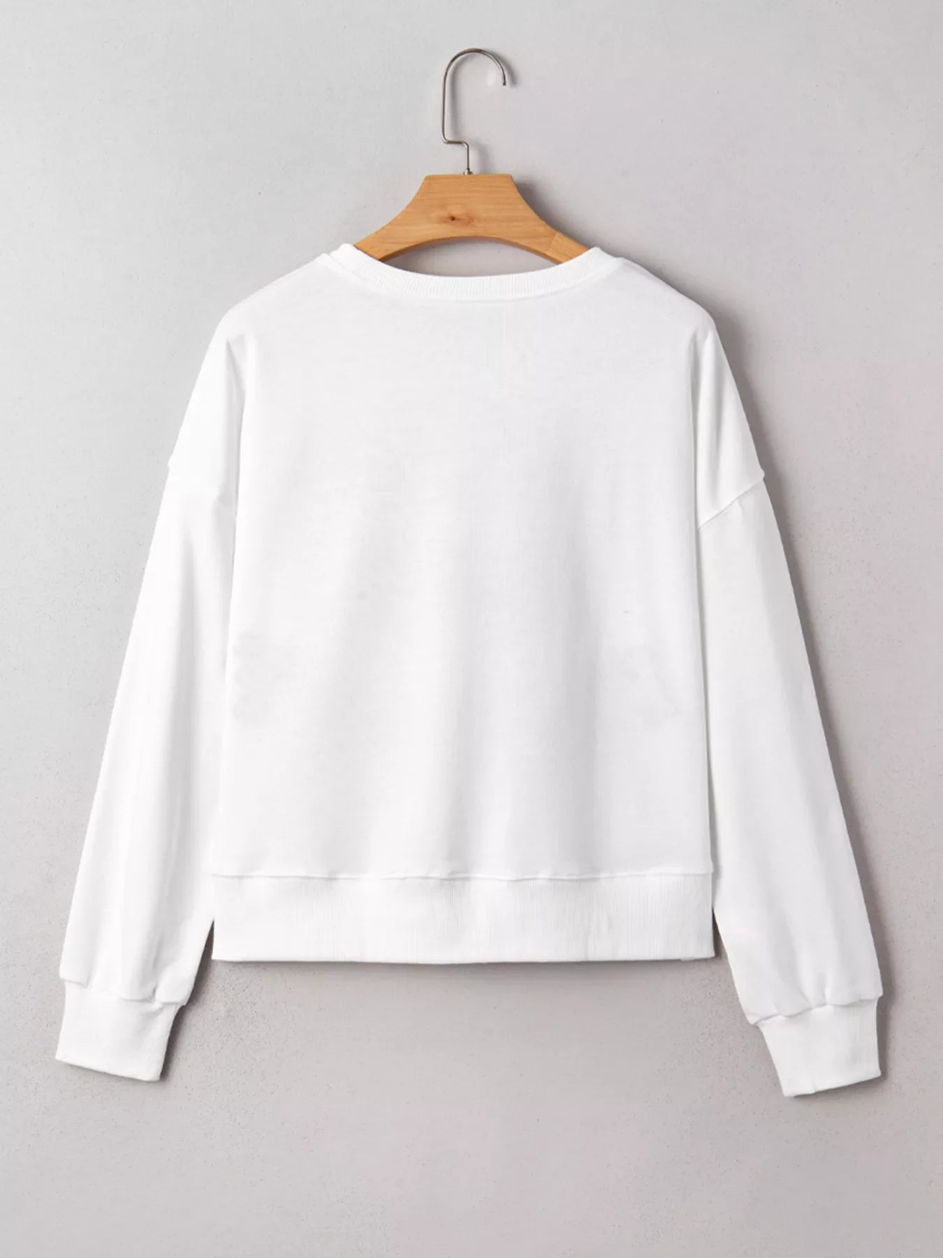 Plush Letter Patched Loose Sweatshirt