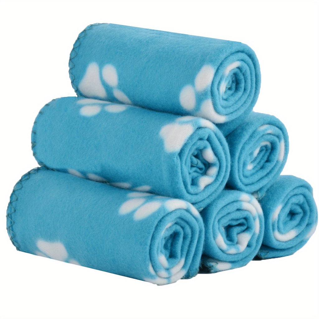 6-Pack of Warm Paw Print Dog Blanket Bed Covers to Keep Your Furry Pets Cozy! Lootquake LLC