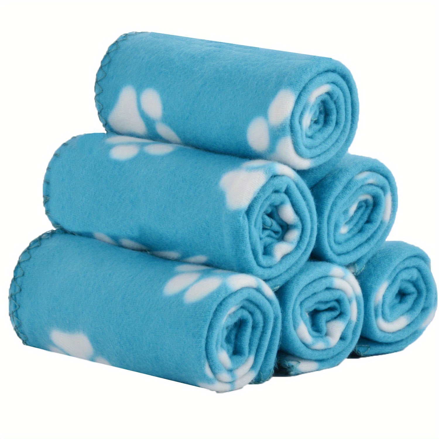 6-Pack of Warm Paw Print Dog Blanket Bed Covers to Keep Your Furry Pets Cozy! Lootquake LLC