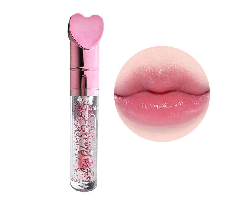 Love Heart-shaped Color Changing No Stain On Cup Lip Lotion Moisturizing Pi-Mart