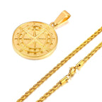 Men's Compass Necklaces Pi-Mart