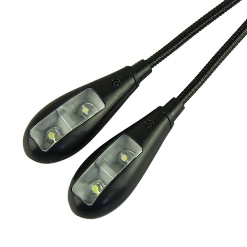 Super Adjustable Goosenecks Clip LED Lamp For Book Reading With Stand And Double Ligh  Rechargeable 12 LED Warm Book Light, Clip On Bed Reading Light, Music Stand Lamp, 2 Brightness & 2 Goosenecks Light Up 2 Full Pages. Perfect For Bookworms, Kids & Music - SJB-DIAMOND ELITES