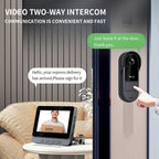 Smart Video Doorbell with HD Camera, Visual Doorbell Camera with 4.3-inch Display, Real-time Indoor Monitoring, Wide Angle, 2-Way Audio, Image & Video Recording, SD Card Local Storage, HD Night Vision, Battery/USB Dual Power, Lootquake LLC