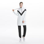 Casual Color Matching Hooded Sports Sweatshirt Suit Pi-Mart