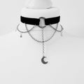 Black Crescent Moon Necklace Pi-Mart