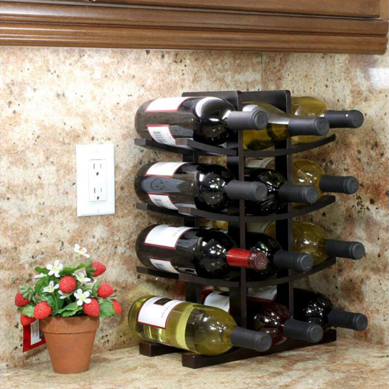 Creative Wooden Wine Rack Decoration Pi-Mart