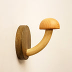 Creative Punch-free Wooden Mushroom Hat-and-coat Hook Pi-Mart