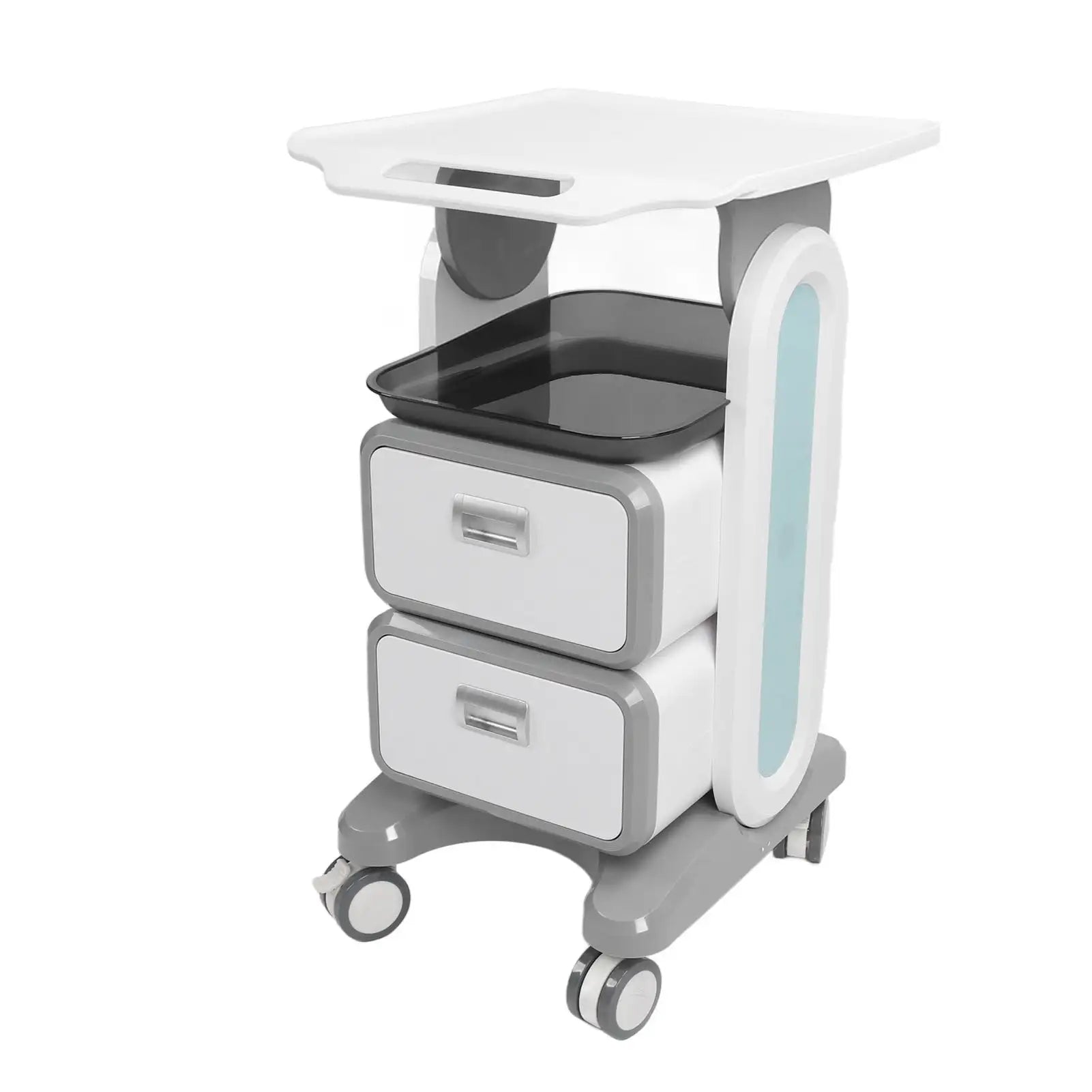 Mobile Medical Trolley Cart Enlarged Tabletop Double Drawer Multifunctional Medical Cart for Beauty Salon Clinic - SJB-DIAMOND ELITES