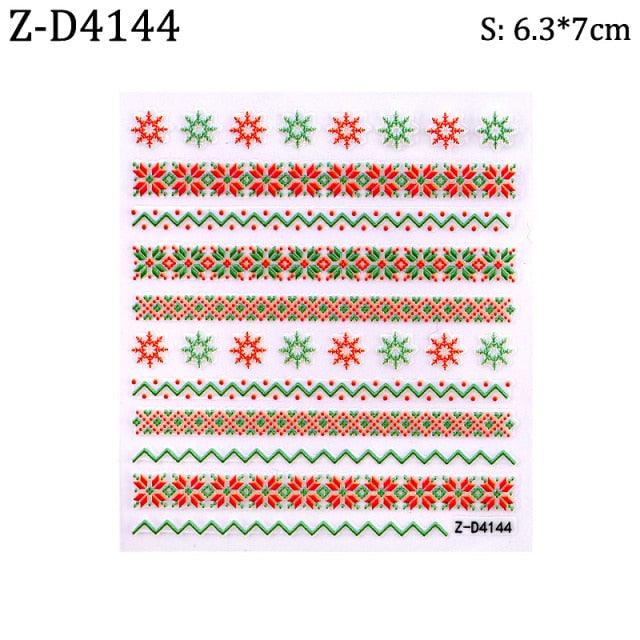 5D Sweater Nail Sticker Acrylic Engraved Winter Charm Designs Beauty Cloth Christmas Patterns Nails Art Decoration Tools  Nail Art Stickers Decor Tip Transfer Nail Decals Sticker For Pretty Girl Self-Adhesive Nail Decals Designer Nail Stickers Stevvex