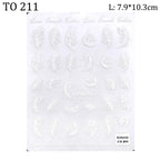 5D Sweater Nail Sticker Acrylic Engraved Winter Charm Designs Beauty Cloth Christmas Patterns Nails Art Decoration Tools  Nail Art Stickers Decor Tip Transfer Nail Decals Sticker For Pretty Girl Self-Adhesive Nail Decals Designer Nail Stickers Stevvex
