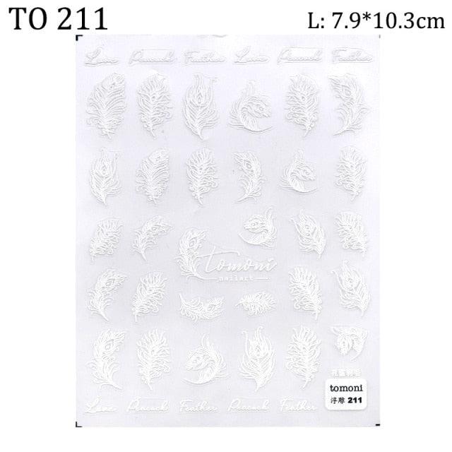5D Sweater Nail Sticker Acrylic Engraved Winter Charm Designs Beauty Cloth Christmas Patterns Nails Art Decoration Tools  Nail Art Stickers Decor Tip Transfer Nail Decals Sticker For Pretty Girl Self-Adhesive Nail Decals Designer Nail Stickers Stevvex